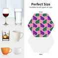 thumbnail image 5 of Leather Coasters with Heat-resistant for Drinks, Green Purple Capybaras -标题2 Hexagon, 5 of 5