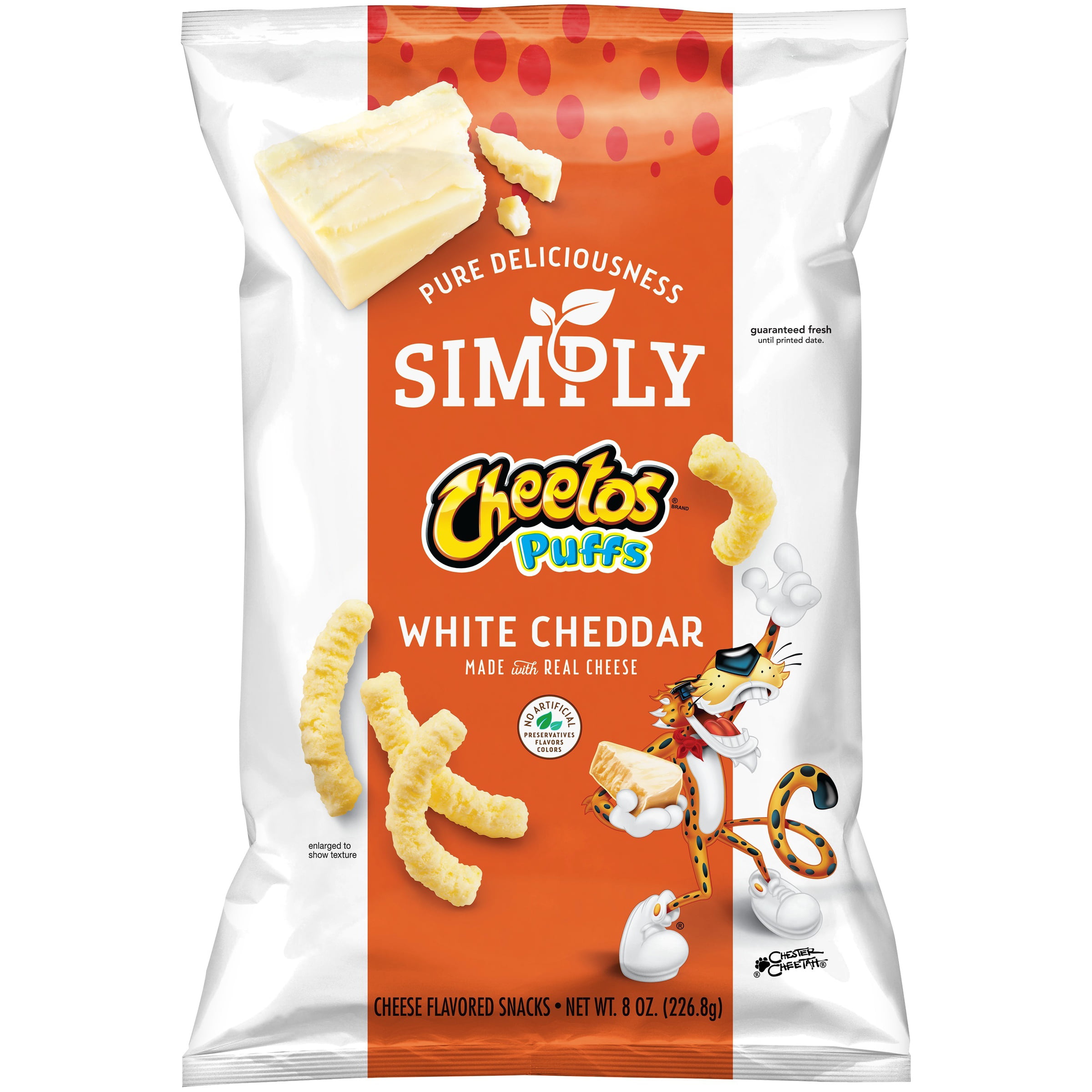 (3 Pack) Simply Cheetos Puffs Cheese Flavored Snacks, White Cheddar, 8