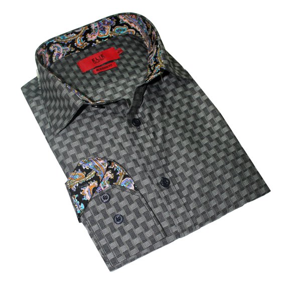 Italy Design Men's Casual Slim Fit Dress Shirt EBSH221M