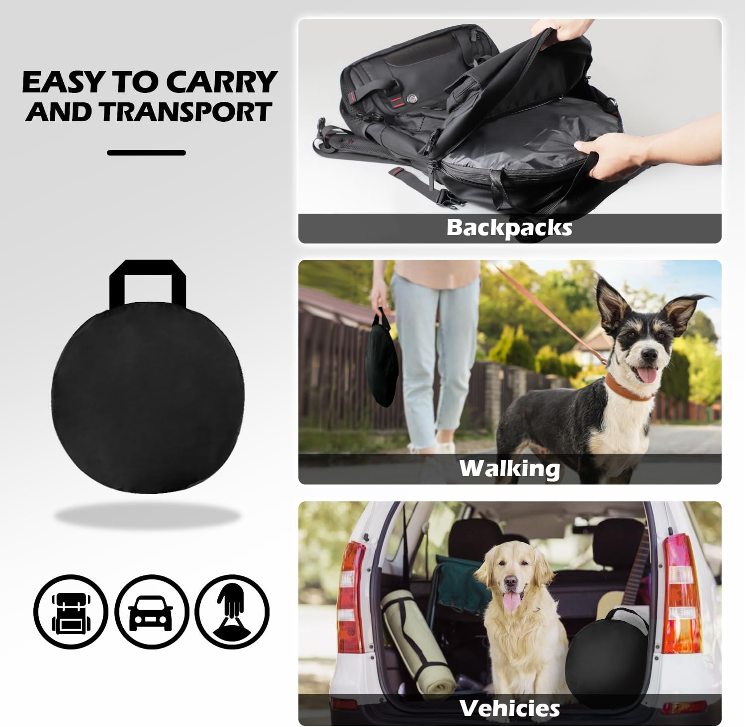 Cat Tent Outdoor, Pet Enclosure Tent Suitable for Cats and Small Animals, Indoor Playpen Portable Exercise Tent with Carry Bag（Black）
