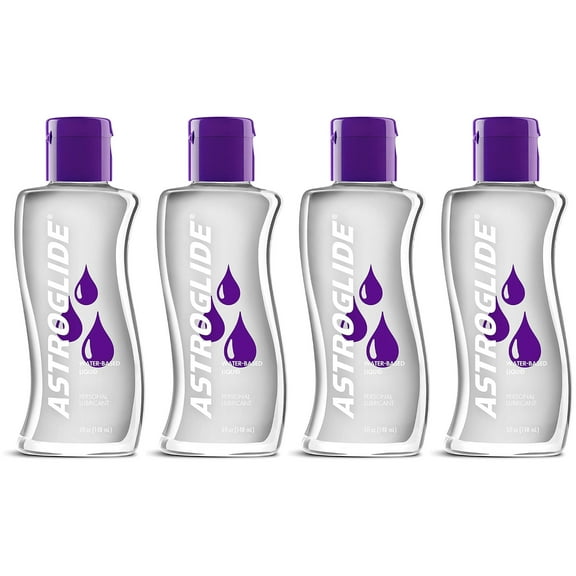 Astroglide Water-Based Personal Lubricant Liquid, Long-Lasting and Not Sticky Formula, 5 fl oz (pack of 4)
