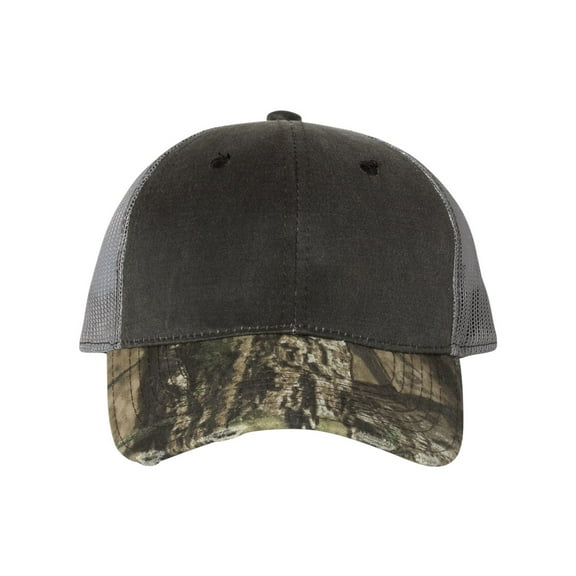 Outdoor Cap Distressed Camo Mesh-Back Cap HPC500M Black/ Country/ Grey One Size