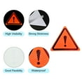 thumbnail image 4 of Uxcell Reflective Stickers, 4 Pack 3.94 x 3.94 Inch Adhesive Night Triangle Safety Tape Reflector, Orange, 4 of 5