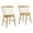 Natural, variant on Maklaine Curved Spindle Back Dining Chairs Set of 2 in Natural