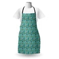 thumbnail image 3 of Feather Apron, Ethnic Tribal Plumage Motifs Hippie of Flower Bouquets Bohemian Print, Unisex Kitchen Bib with Adjustable Neck for Cooking Gardening, Adult Size, Seafoam and Multicolor, by Ambesonne, 3 of 4