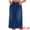 Deep Blue, variant on Women's Long Denim Split Back Pockets Maxi Jean Skirts X-Large Deep Blue