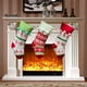 thumbnail image 1 of Fiudx Medias Navideñas a Cuadros, Diseño de Papá Noel con Copos de Nieve, Decoración Festiva para El Hogar, Decoración de Pared para Chimenea, Perfectas para Fiestas Navideñas, Tamaño 45 X 21 Cm, Jue, 1 of 4