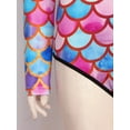 thumbnail image 5 of YUUMIN Ladies Mermaid One Piece Swimsuits Upf 50+ Long Sleeve Monokini Swimwear Pink&Blue 4XL, 5 of 6