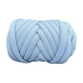 thumbnail image 3 of Hilo grueso, hilo grueso voluminoso, nudo trenzado suave tejido a mano, hilo tubular gigante, Cielo azul, 3 of 9