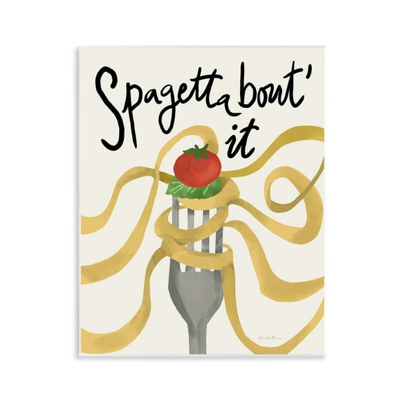 Stupell Industries Funny Spaghetti Phrase Food & Beverage Painting Unframed Art Print Wall Art, 11 x 14