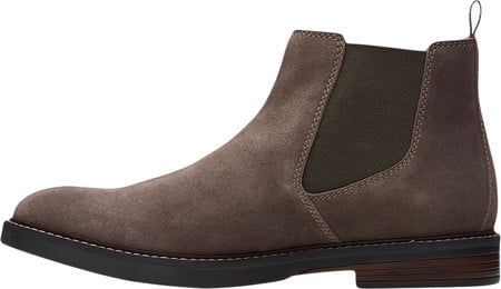 clarks men's paulson up graphite suede casual boots