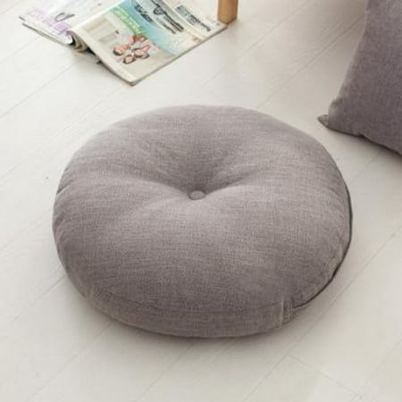 

Xuanyupet 40cm Linen Seat Cushion Soft Cotton Filling Thicken Sofa Balcony Back Pillow Hip Protective Circular Home Office Chair Car Seat Buttocks Cushion for Living Room