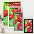 thumbnail image 4 of Designart 'Red Blossoming Poppies Over Wild Green V' Traditional Framed Art Print, 4 of 4