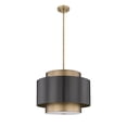 thumbnail image 2 of Z-Lite 739P24 Harlech 3 Light 25" Wide Drum Chandelier - Bronze / Rubbed Brass, 2 of 7
