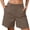 Coffee, variant on Womens Hiking Shorts Outdoor Solid Elastic Waist Button Wide Leg Shorts Casual Lightweight High Waisted Versatile Bermuda Shorts with Pockets Bronze XXXL