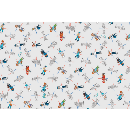 

Multilingual Coloring Tablecloth - Professions 45x45 Inches