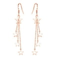 thumbnail image 1 of HEVIRGO Woman Glittering Star Mid-length Tassel Hook Earrings Jewelry Accessories Gift Copper Gold, 1 of 8