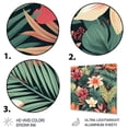 thumbnail image 3 of Designart "Florals with Palm Leaves in Jungle Pattern III" Landscapes Wall Art - Tropical Pink Jungle Hallway Wall Art Decor, 3 of 6