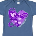 thumbnail image 4 of Inktastic Epilepsy Awareness Purple Ribbon Around Heart Boys or Girls Baby Bodysuit, 4 of 5