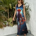 thumbnail image 3 of Octopus in The Mysterious Ocean Sleeveless Dress Female Clothing Dress Women Summer 2025 Dress, 3 of 7