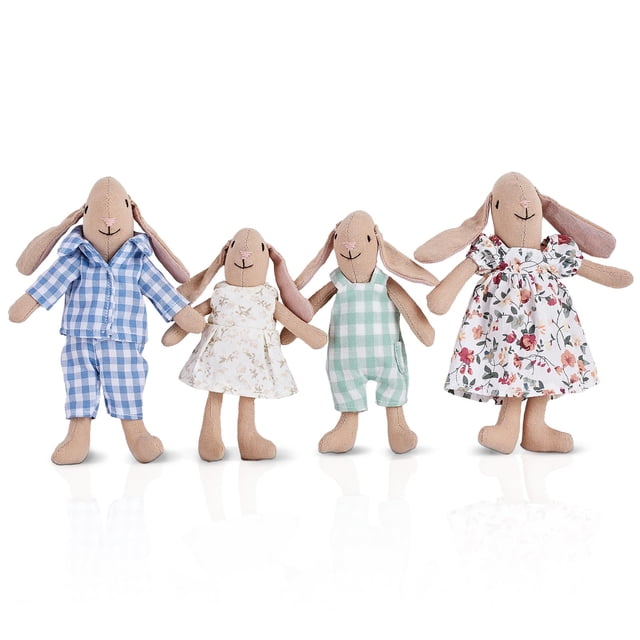 Toy Giant Bean Bunny Toys Easter Bunny Toys, 4 unidades, para niños
