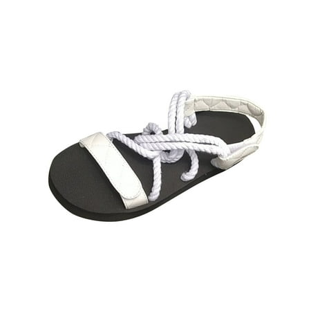 

Clearance VerPetridure Women s Sandals Summer Casual Leisure Vacation Thick Soled Round Toe Rope Beach Roman Sandals