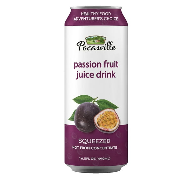 Pocasville Fruit Juices, Passion Fruit, 16.5 Fluid Ounce (Pack of 12