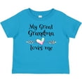 thumbnail image 3 of Inktastic My Great Grandma Loves Me Heart Great Grandchild Boys or Girls Baby T-Shirt, 3 of 5