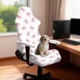 thumbnail image 3 of Xixirimido Bowknots White Print Gaming Chair Covers, 3D Printing Stretchable Computer Chair Slipcover Soft Non-Slip Gamer Chair Cover with Armrest Covers, 3 of 8