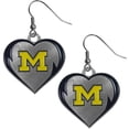 thumbnail image 1 of Siskiyou Sports NCAA Michigan Wolverines Womens Heart Dangle Earrings, Team Color, One Size, 1 of 4