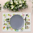 thumbnail image 5 of Letter Place Mats Set of 6 Table Mats for Baby & Kids & Toddler Learn Letter Recognition Animals Table Mat Holiday Home Kitchen Table Mat Decoration 12x18 Inch, 5 of 6
