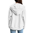 thumbnail image 4 of Fesfesfes Women's Corduroy Zip Up Hooded Jacket, Long Sleeve Drawstring Hoodie with Pockets, Casual Winter Fall Spring Outerwear, Warm Loose Fit Sweatshirt Coat, 4 of 6