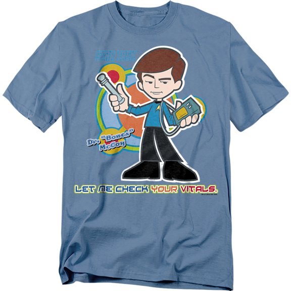 Star Trek Men's Check Your Vitals T-shirt Blue