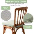 thumbnail image 5 of Chair Cushions for Dining Chairs with Ties, Indoor/Outdoor Kitchen Chair Pad with Non-Slip Backing, Dining Seat Cushion with Machine Washable Removable Cover, 16"x16"x2", Set of 2, Sage Green, 5 of 8