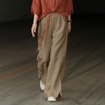 thumbnail image 2 of Sngxgn Wide Leg Pants for Women Casual High Waist Pants Loose Trousers(Khaki,XL), 2 of 4