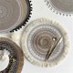 thumbnail image 4 of Round placemat with boho print, placemats with pompom tassel, 38.1 cm, placemat, 4 of 4