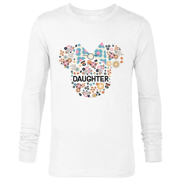 Disney Minnie Mouse Daughter Icon Flowers Family Trip- Long Sleeve T-Shirt for Men - Customized-White