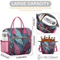 thumbnail image 3 of Beach Vacation Tropical Plant Lunch Bag – Waterproof Leakproof Insulated Cooler Tote with Adjustable Shoulder Strap Large Capacity for Work, 3 of 4