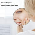 thumbnail image 4 of Magnifying Mirror, 30X Magnifying Mirror 30X Magnifying Mirror Signal Sided 6 Inch Magnified Mirror with 3 Mounting Suction Cups Signal Sided Round Mirror for Travel, 4 of 7