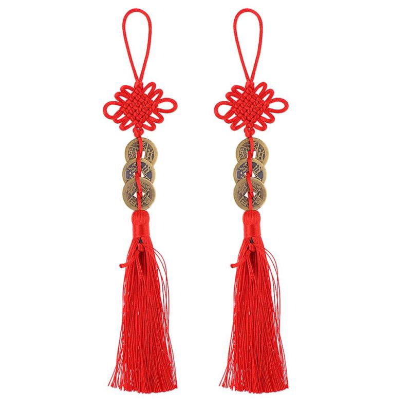 Chinese Knot Wealth Lucky Fish Pendant Tassels Feng Shui Wall Hanging Door Decor 