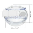thumbnail image 2 of Unique Bargains 1 Pc Washable Tumbler Lid for Office White Plastic, 2 of 5