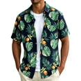 thumbnail image 2 of Men's Hawaiian Shirts Button Down Short Sleeve Tropical Print Casual Summer Beach Vacation Aloha Shirt,Sizes XS-XL, 2 of 5