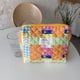 thumbnail image 3 of Neceser de maquillaje Neceser coreano Embrague de viaje de algodón acolchado (Cuadros florales), 3 of 9