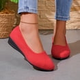 thumbnail image 6 of Gealkoca Wedges for Women Low Heel Women's Comfortable Closed Toe Women Dress Shoes Casual Spring Summer Round Toe Solid Color Flats Slip On Shoes, 6 of 9