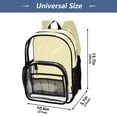 thumbnail image 6 of Iauyy Clear Backpack Heavy Duty PVC Transparent Backpack for College Workplace, Broad Pale Yellow, 6 of 8