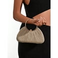 thumbnail image 2 of REMANLAND Women's Satin Pleated Fan Shape Evening Clutch Purse, Gold, 2 of 9