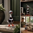 thumbnail image 2 of 7 Inch Desk Goose Outfit Football Helmet With Face Guard And Brown Crochet Jersey For Mini Porch Statue Tabletop Display, 2 of 9