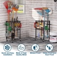 thumbnail image 4 of T1 Garden Tool Organizer（With Lockable Wheels）Heavy Duty Garage Tool Storage for Yard，Shed，Outdoor and Lawn，Freestanding Tool Organizers and Storage UP to 50 Tools，Black with Anti-Tip Device, 4 of 6