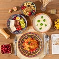 thumbnail image 3 of vancasso 16 Pieces Dinnerware Sets, Plates and Bowls Set, Porcelain Dishes Set for 4, Microwave Dishwasher Safe, Bohemian Style, Series LUMI, 3 of 12