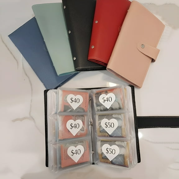 CCOCC 96 Envelope Savings Challenge Book,savings challenges book with envelopes,money saving binder,envelope savings challenge book - Challenge Book to Save $5,000 (Black)